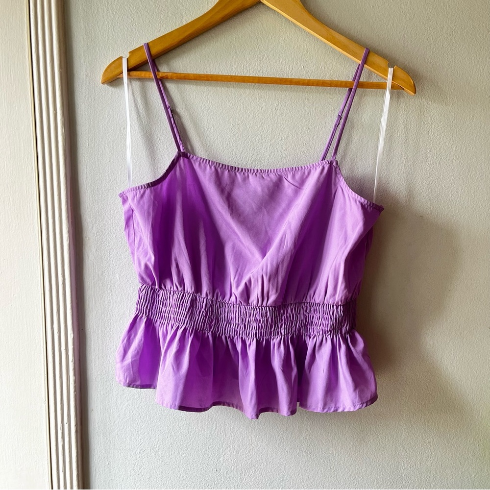 Veromoda• Lavender Peplum Tank• Sz M